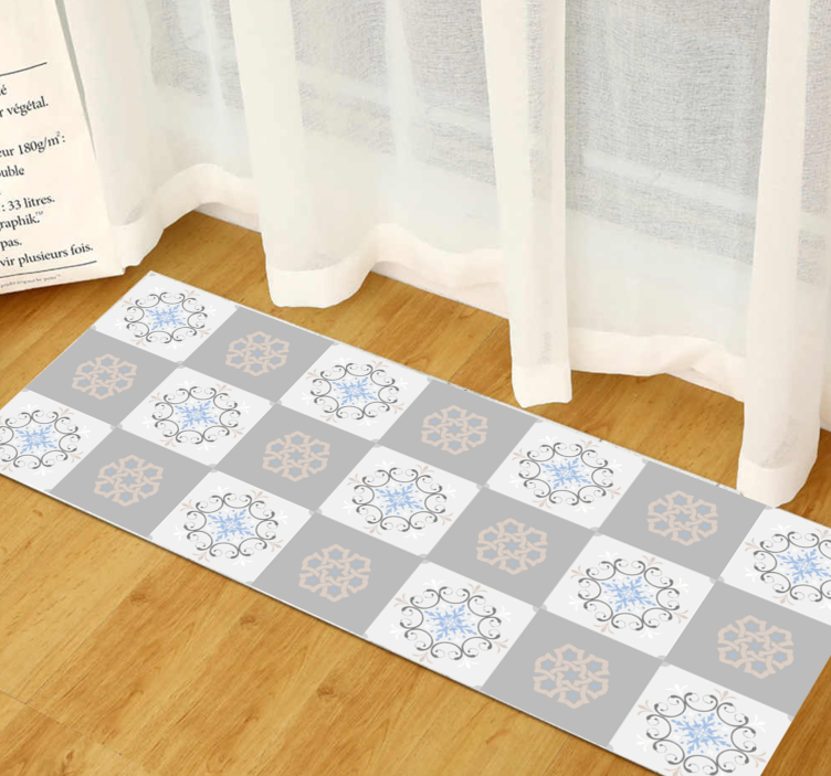 비닐 카펫 타일 효과 세련된 질감 타일 - TenStickers