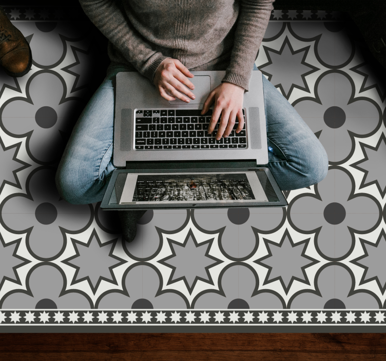 비닐 카펫 타일 효과 별 패턴 스타일 - TenStickers