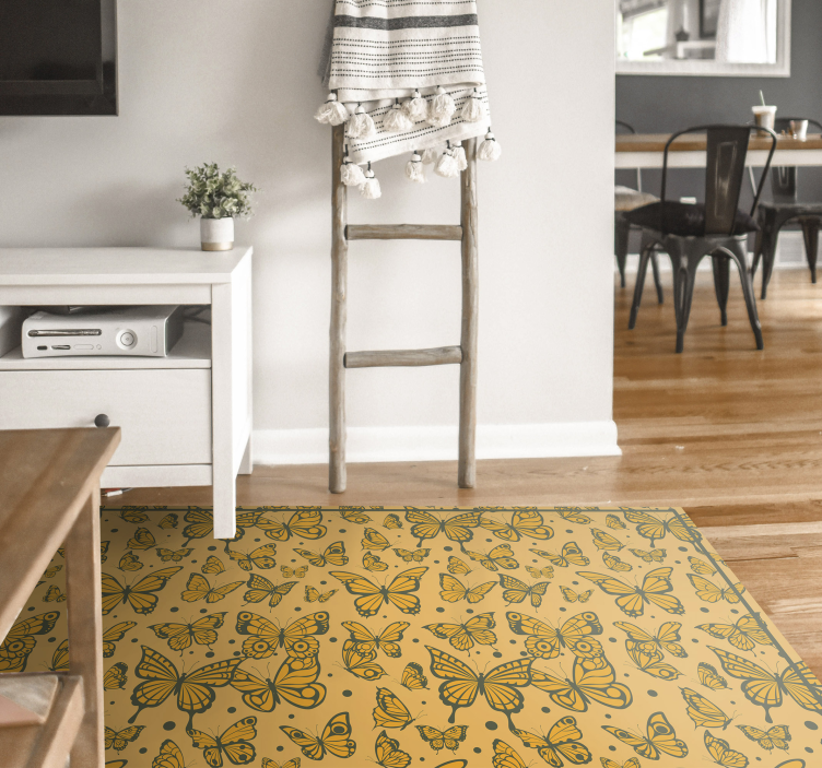 유행 나비 패턴 동물 깔개 - TenStickers