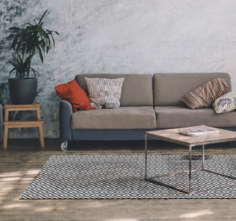 부족 광장 기하학적 민족 비닐 깔 개 - TenStickers