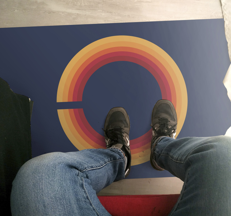 비닐 카펫 벤디미아 레트로 태양 디자인 - TenStickers