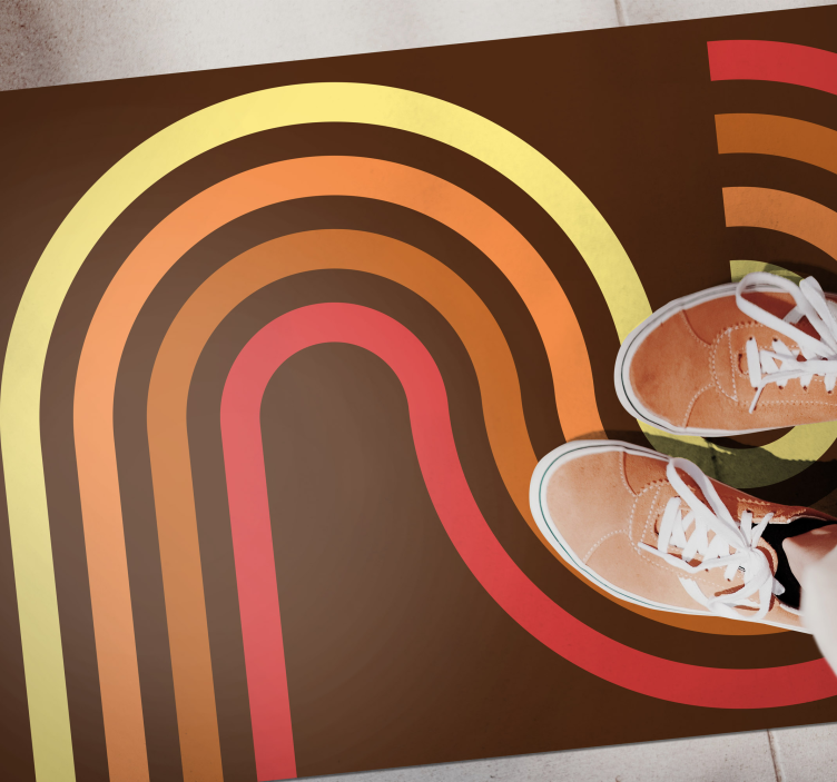 비닐 카펫 벤디미아 레트로 스트라이프 - TenStickers