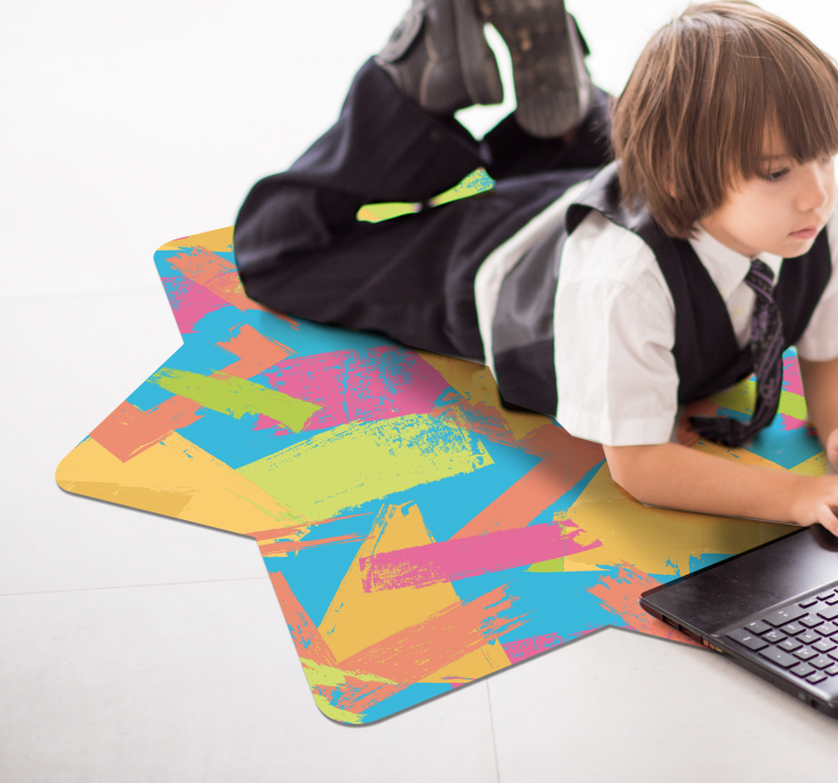 다른 색상 청소년의 비닐 양탄자 콜라주 - TenStickers