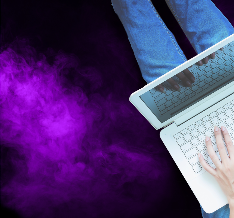 보라색 연기 배경 침실 깔개 - TenStickers