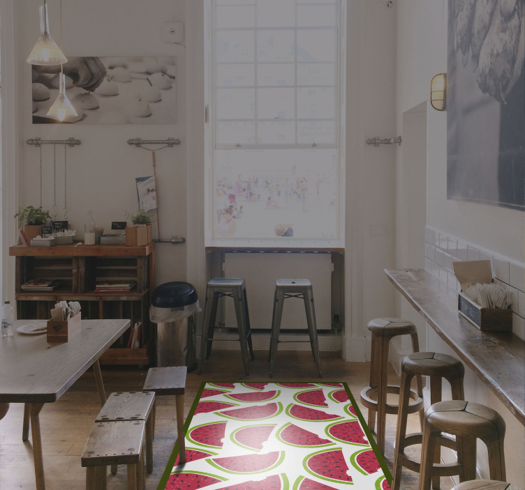 수박 테마 비닐 러그 - TenStickers