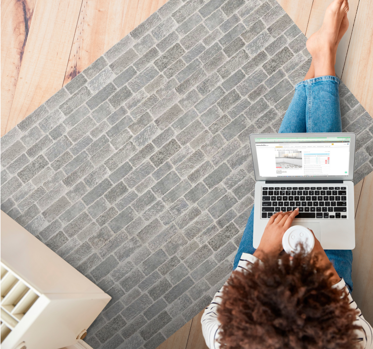 흰색 벽돌 소박한 스타일의 돌 바닥 타일 - TenStickers