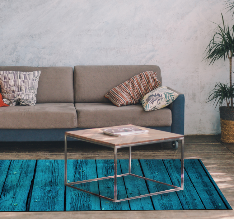 우드 효과 비닐 카펫 고민된 판자 - TenStickers