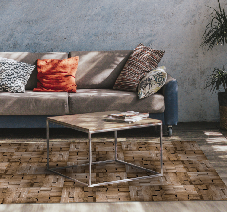 우드 효과 비닐 카펫 자연 질감 디자인 - TenStickers