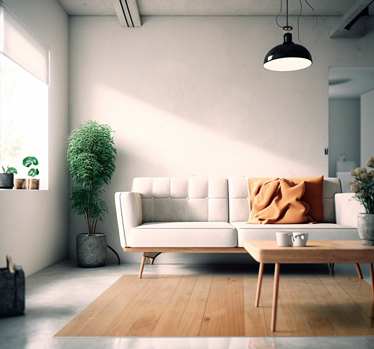 우드 효과 비닐 카펫 플랭크 라이트 표면 - TenStickers