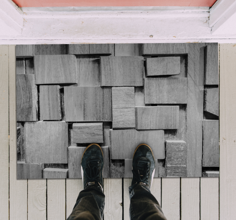 우드 효과 비닐 카펫 텍스처 블록 - TenStickers