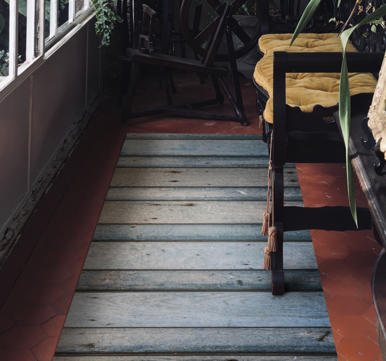 우드 효과 비닐 카펫 오래된 나무 판자 - TenStickers