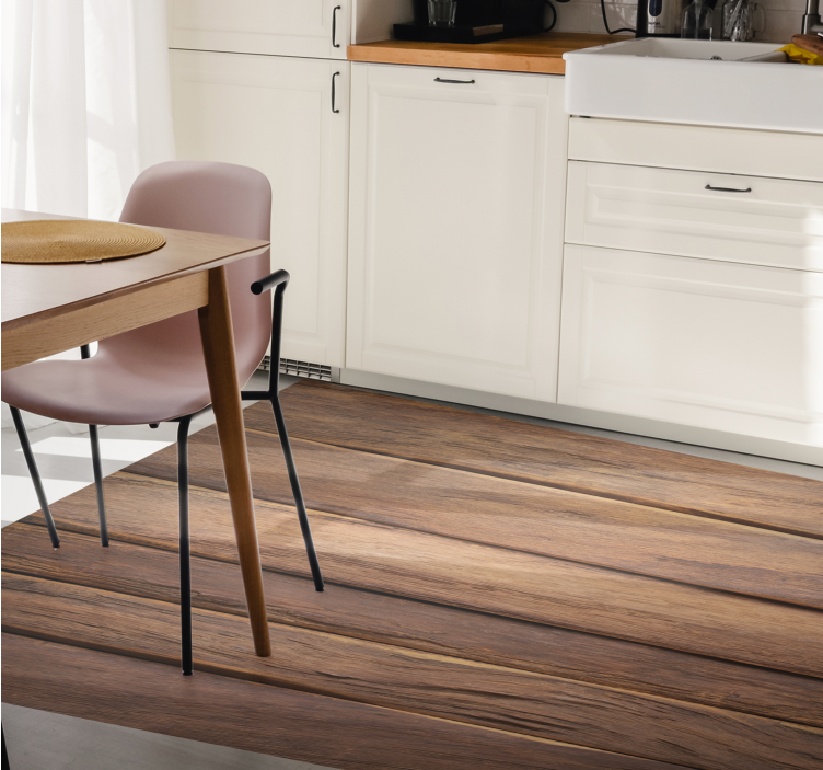 나무 수평 판자 거실 깔개 - TenStickers