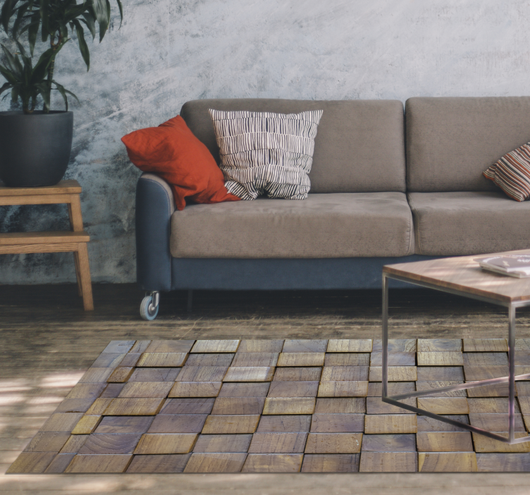 나무 패널 3d 텍스처 나무 효과 비닐 양탄자 - TenStickers