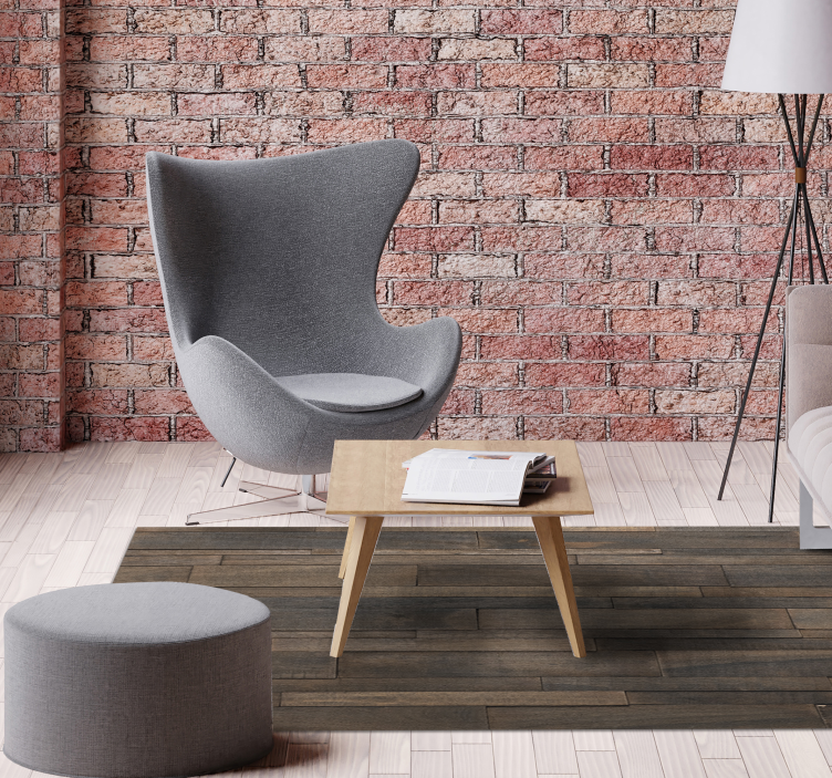 나무 판자 숯 텍스처 효과 비닐 깔개 - TenStickers