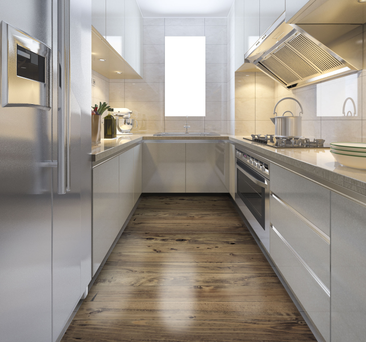 낡은 나무 효과 비닐 러그 - TenStickers