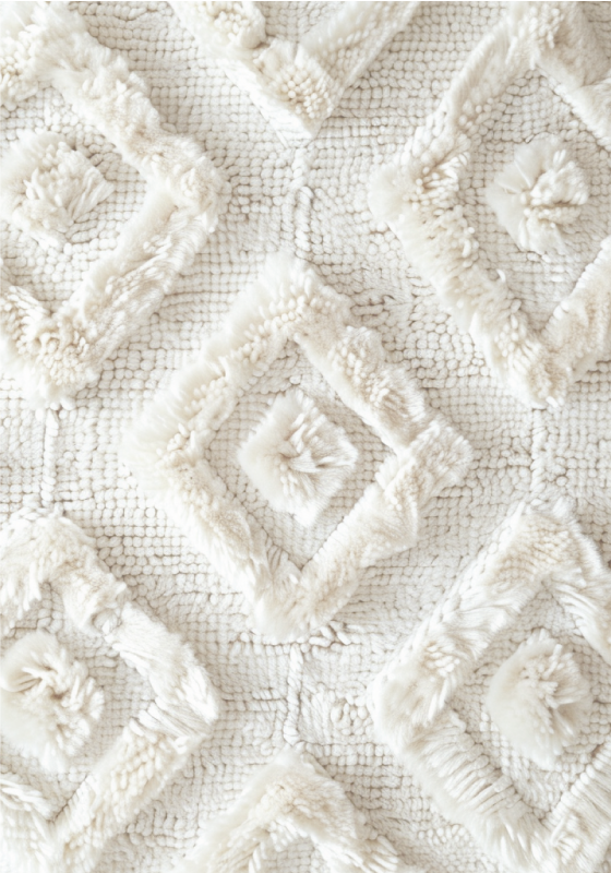 비닐 카펫 화이트 다이아몬드 패턴 - TenStickers