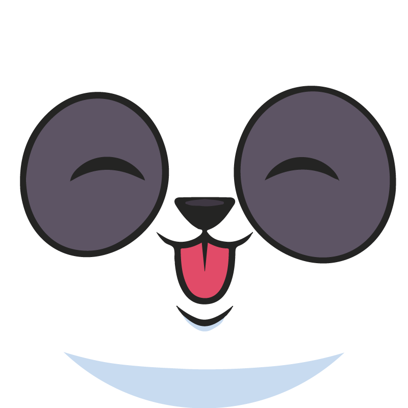 비닐 카펫 화이트 팬더 얼굴 - TenStickers