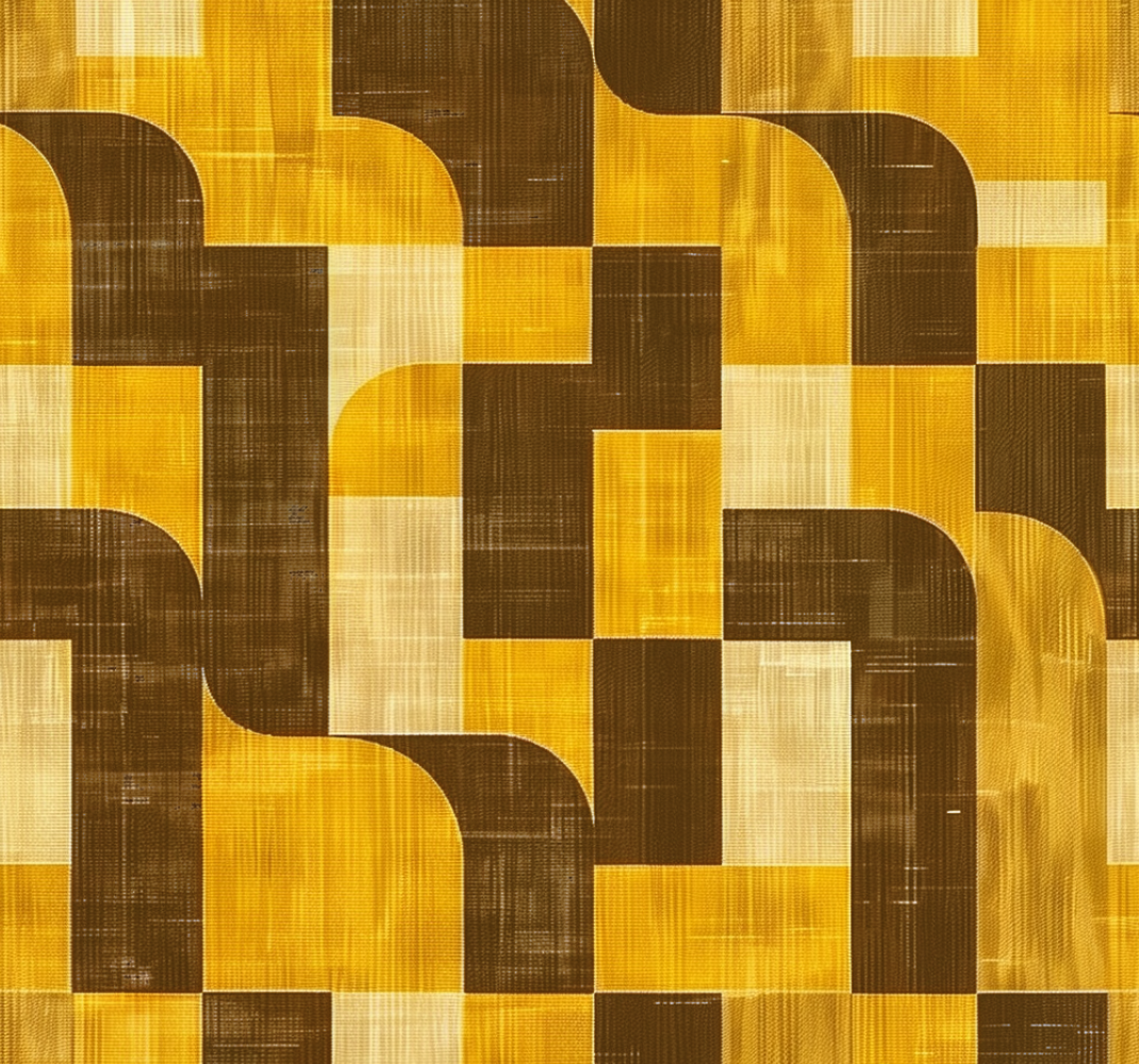 비닐 카펫 옐로우 아르 데코 스타일 - TenStickers