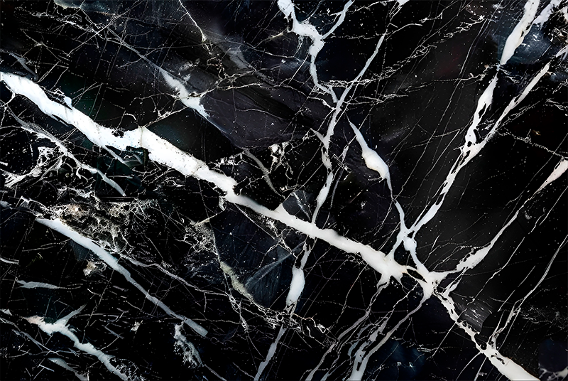 비닐 카펫 블랙 화이트 쉐이드 대리석 - TenStickers