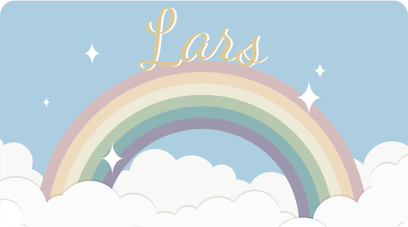 이름이있는 비닐 카펫 맞춤형 무지개 - TenStickers