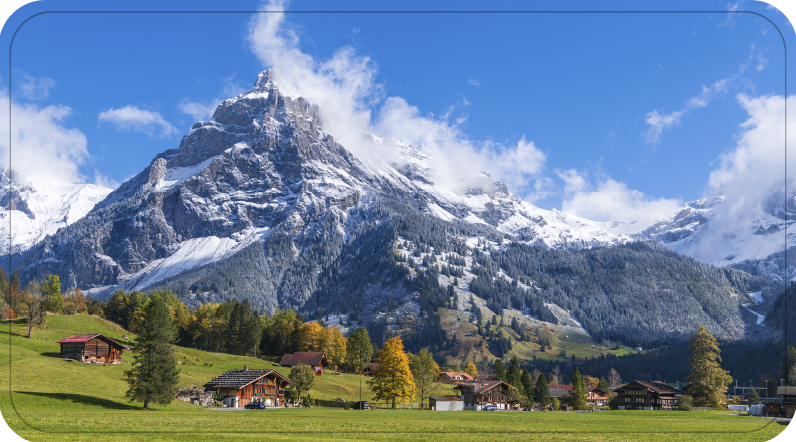 욕실용 비닐 카펫 알프스 전망 - TenStickers