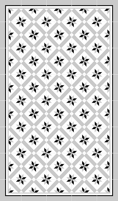 비닐 주방 카펫 유압 회색 - TenStickers