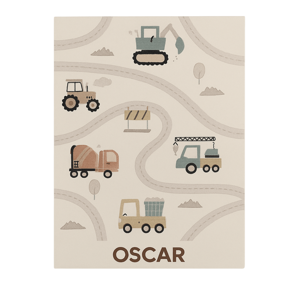 어린 이용 비닐 카펫 맞춤형 베이지색 구조 - TenStickers