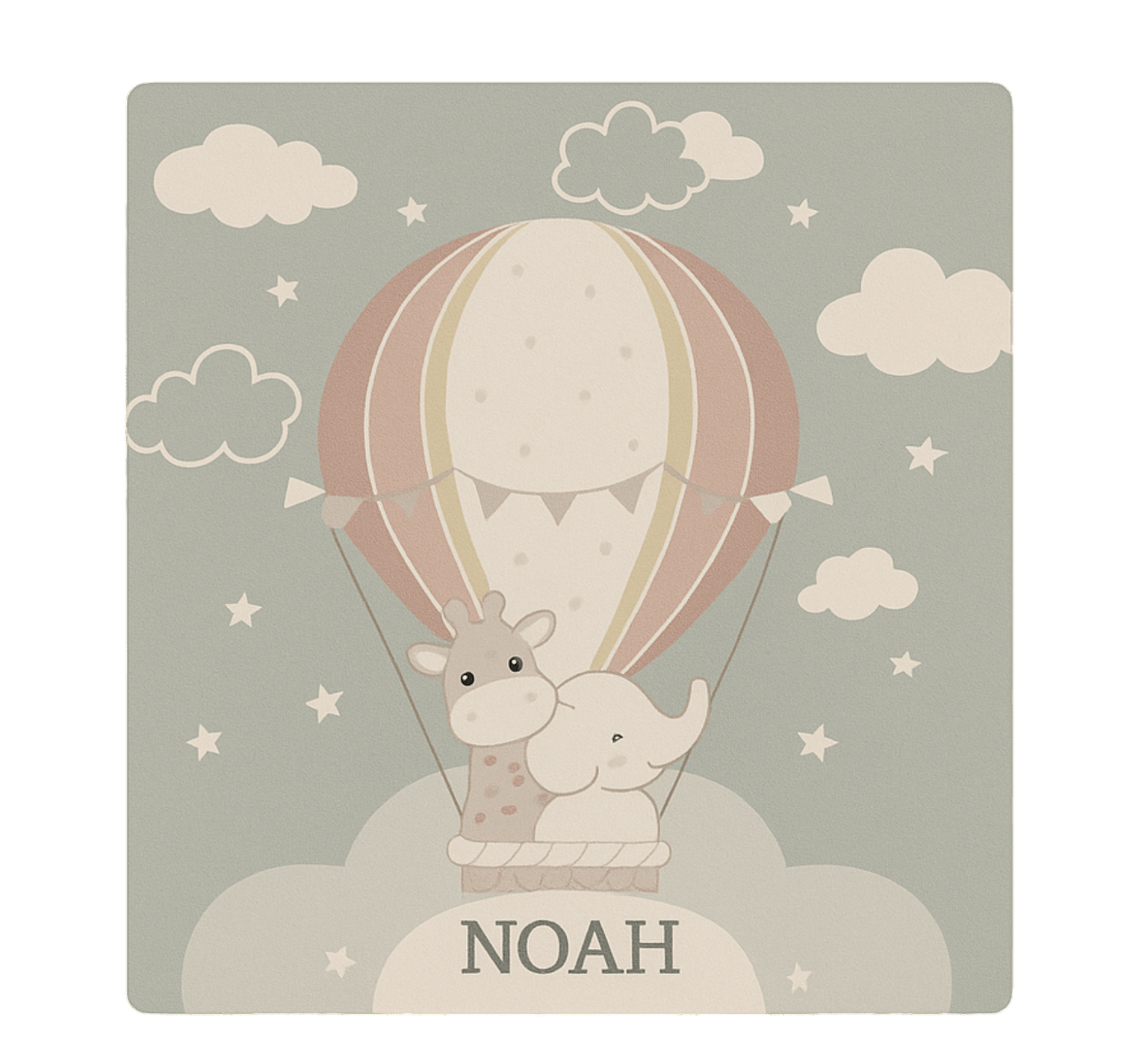 어린 이용 비닐 카펫 이름이 있는 파스텔 에어 벌룬 - TenStickers