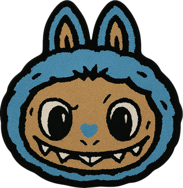 어린 이용 비닐 카펫 블루 라부부 디자인 - TenStickers