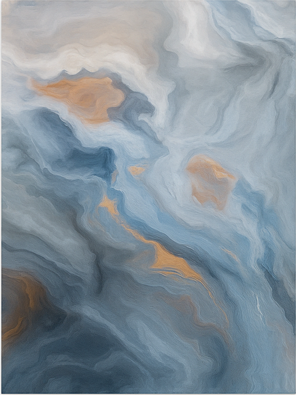 대리석 비닐 러그 호박색-파란색 음영 - TenStickers