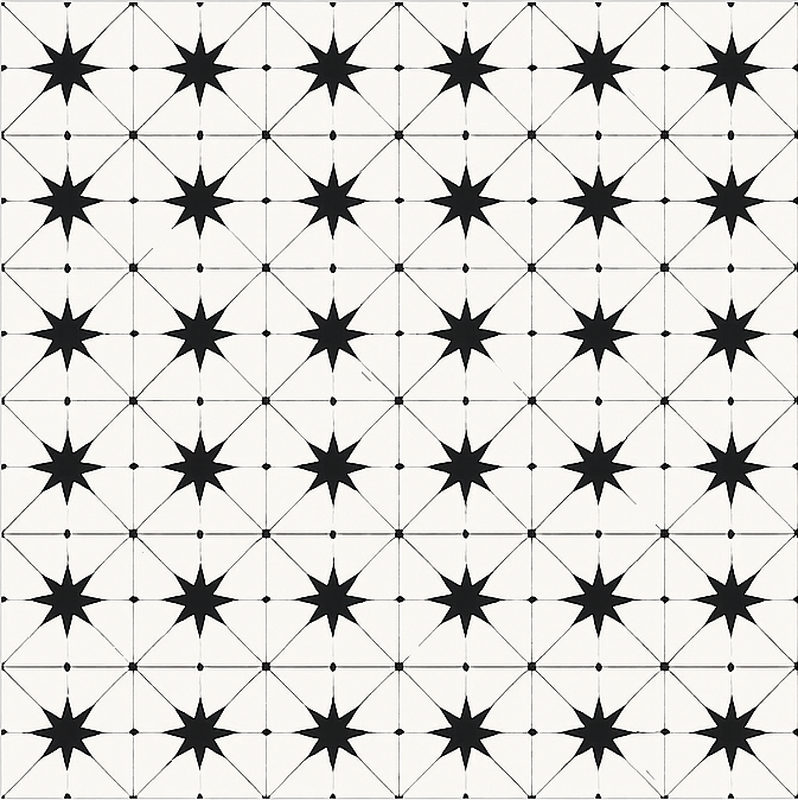 레스토랑용 비닐 카펫 앙코스틱 별 무늬 - TenStickers