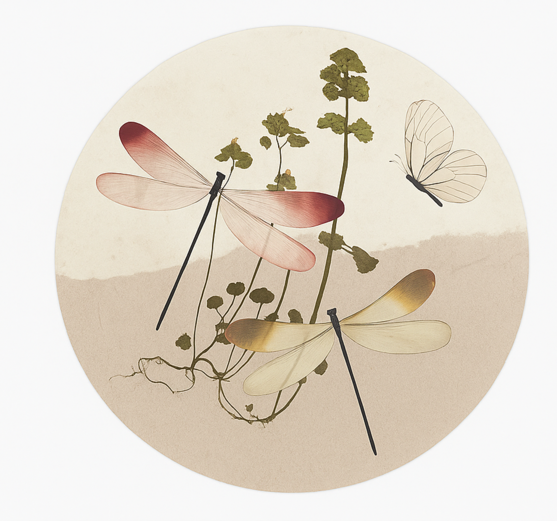 레스토랑용 비닐 카펫 압축 자연 콜라주 - TenStickers