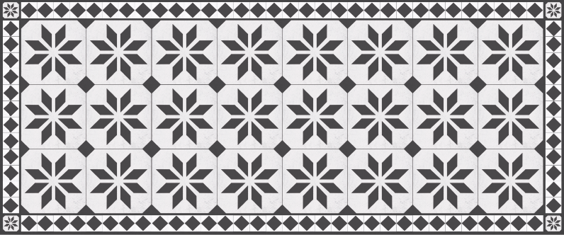 모자이크 효과 비닐 카펫 레트로 스타일 카펫 - TenStickers