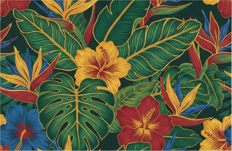 거실용 비닐 깔개 이국적인 식물 디자인 - TenStickers