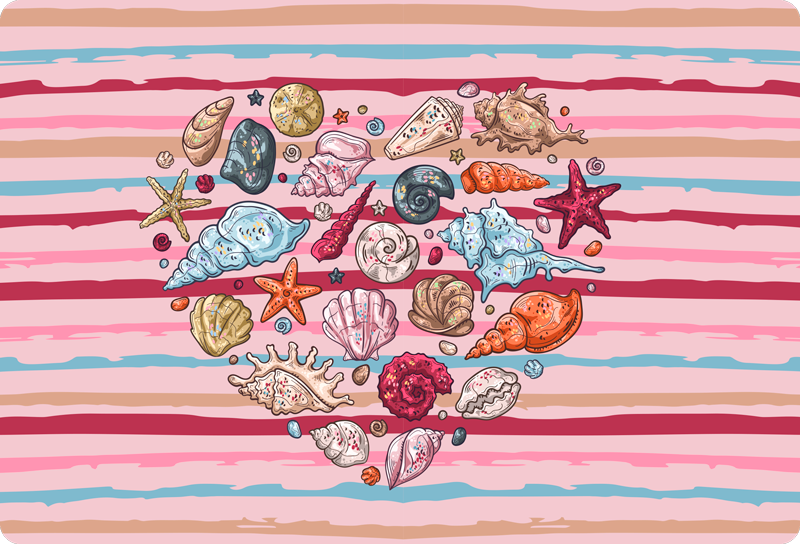 비닐 카펫 동물 바다 사랑 - TenStickers