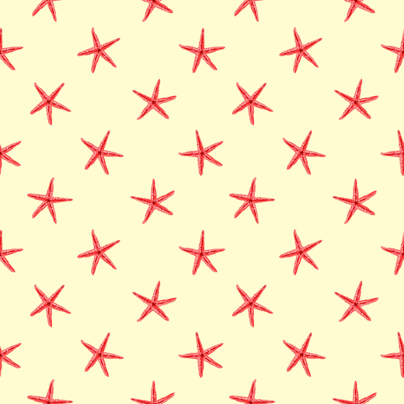 비닐 카펫 동물 고운 모래 위의 불가사리 - TenStickers