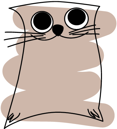 비닐 카펫 동물 갈색 페인팅 고양이 - TenStickers