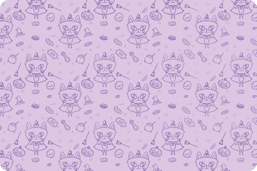 비닐 카펫 동물 마녀 고양이 만화 - TenStickers
