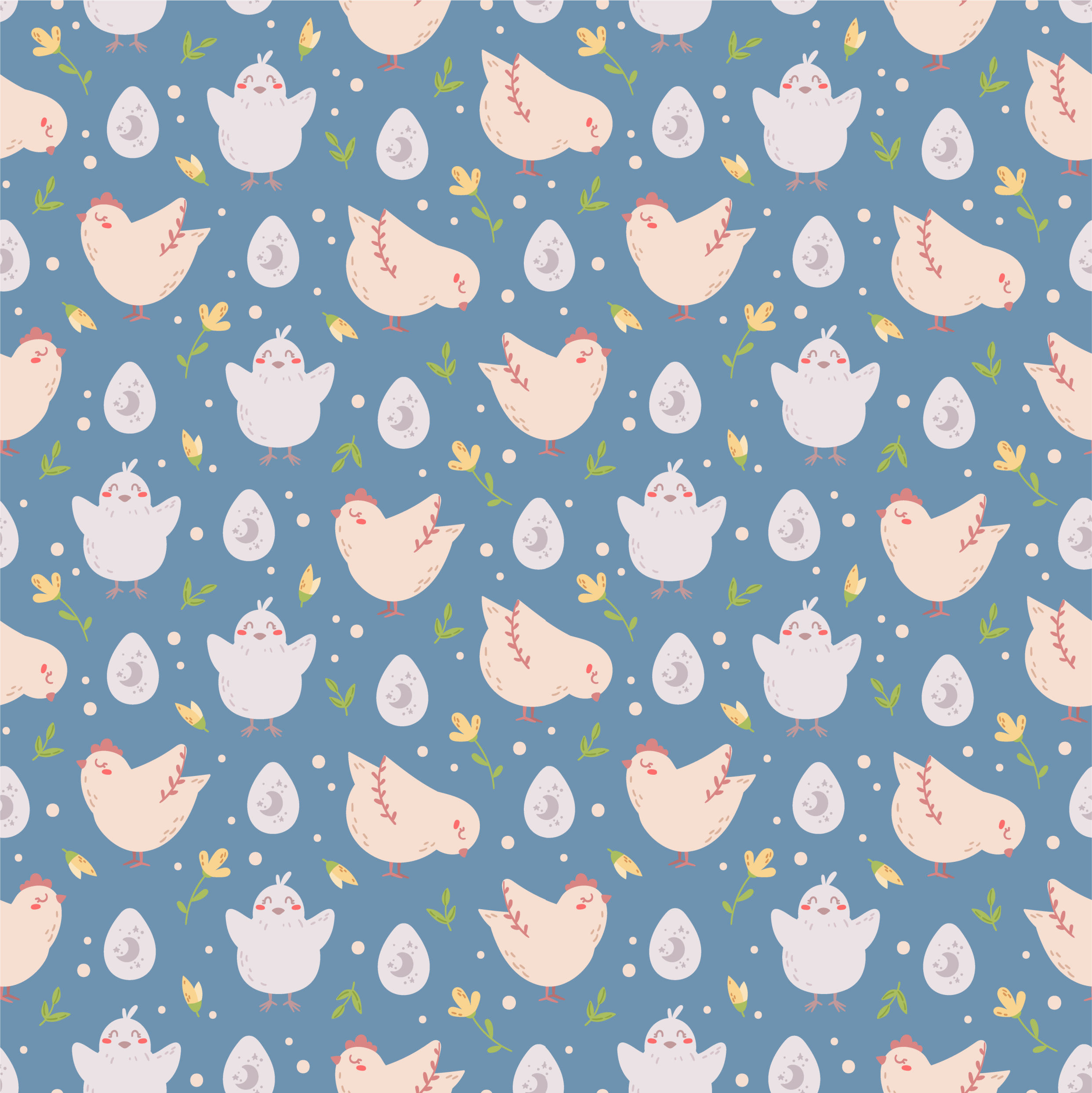 비닐 카펫 동물 아동용 닭 캐릭터 - TenStickers