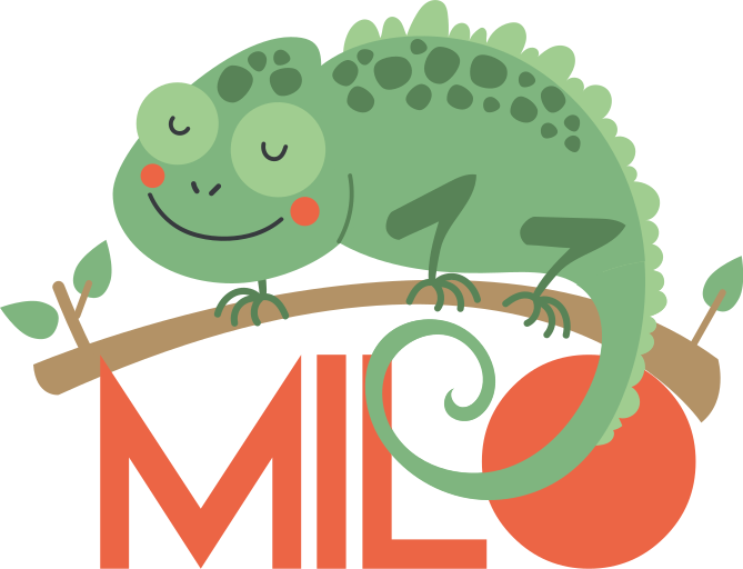 비닐 카펫 동물 이름이 있는 카멜레온 - TenStickers