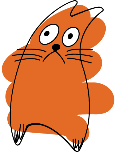 비닐 카펫 동물 오렌지 오리지널 실루엣 - TenStickers