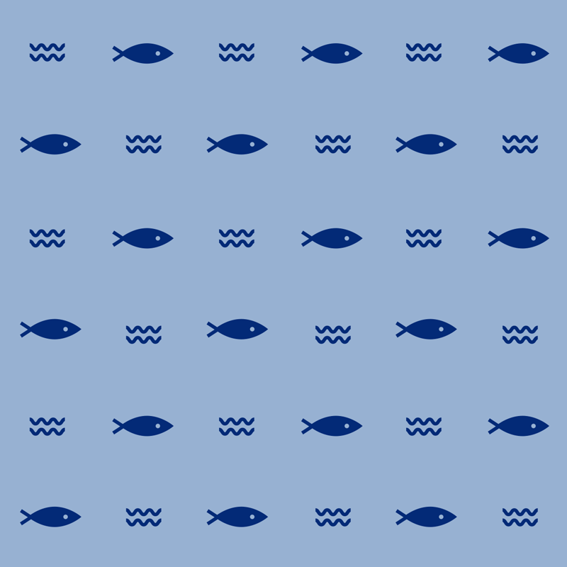 비닐 카펫 동물 패턴 물고기 디자인 - TenStickers