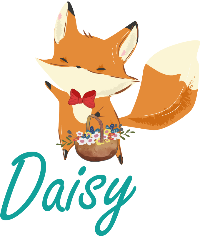 비닐 카펫 동물 장난꾸러기 여우 캐릭터 - TenStickers