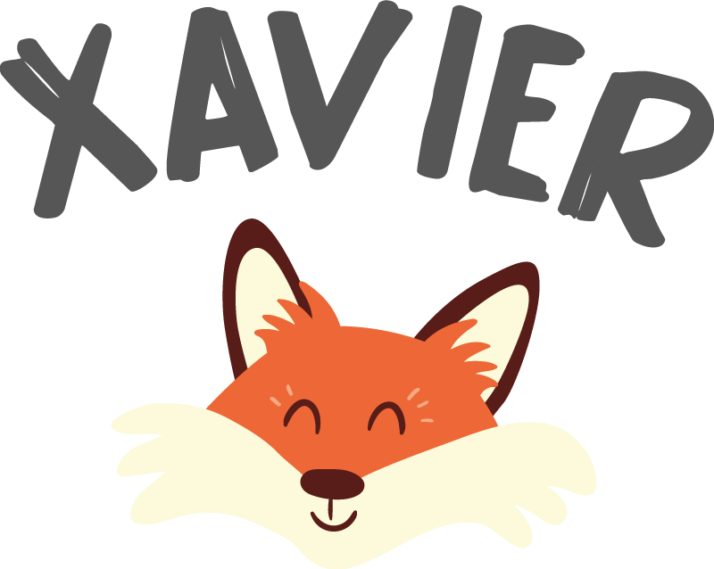 비닐 카펫 동물 장난기 가득한 여우 머리 - TenStickers