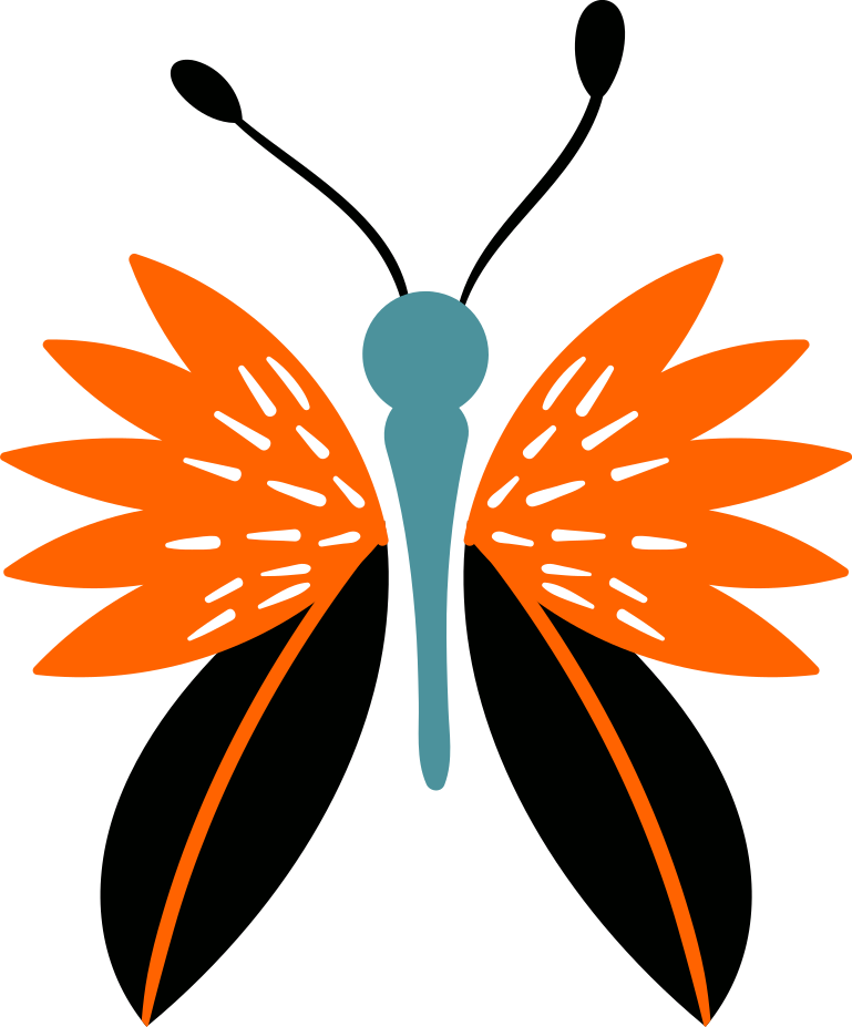 비닐 카펫 동물 다채로운 나비 포인트 - TenStickers