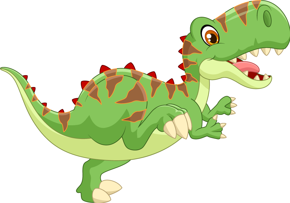 비닐 카펫 동물 친근한 공룡 캐릭터 - TenStickers