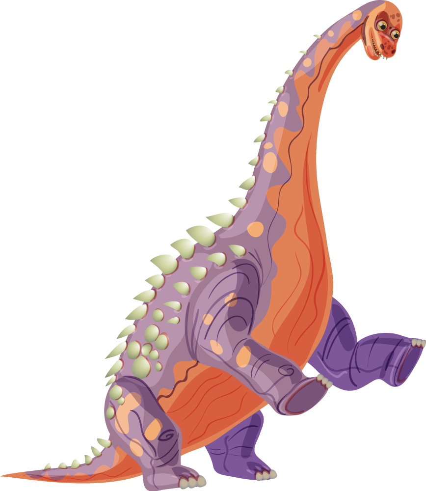 비닐 카펫 동물 다채로운 공룡 캐릭터 - TenStickers