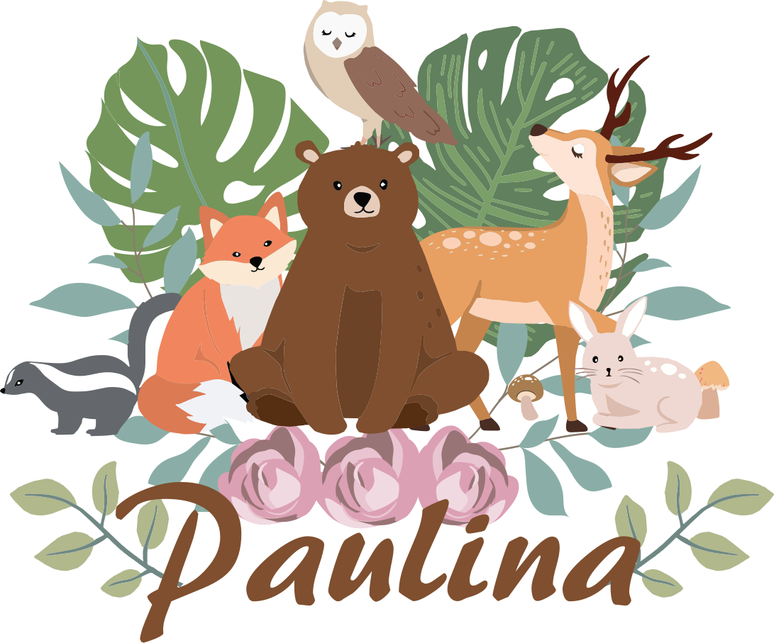 비닐 카펫 동물 숲속 동물 모임 - TenStickers