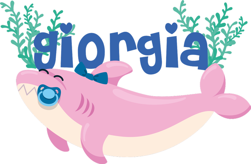 비닐 카펫 동물 행복한 상어 디자인 - TenStickers