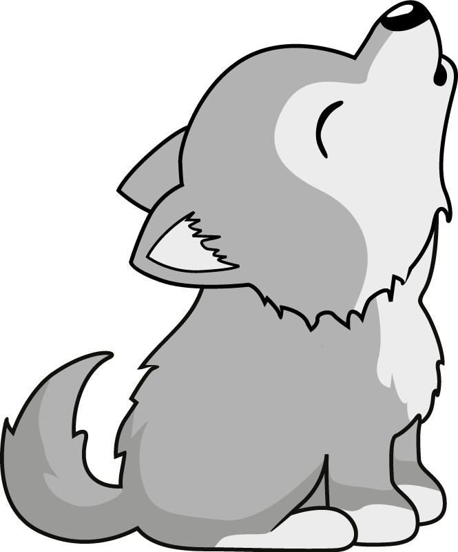 비닐 카펫 동물 울부짖는 개 일러스트 - TenStickers